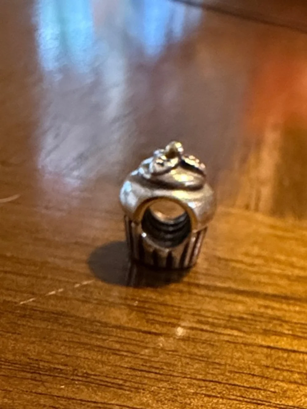 Pandora Silver Cupcake Charm Pendant
